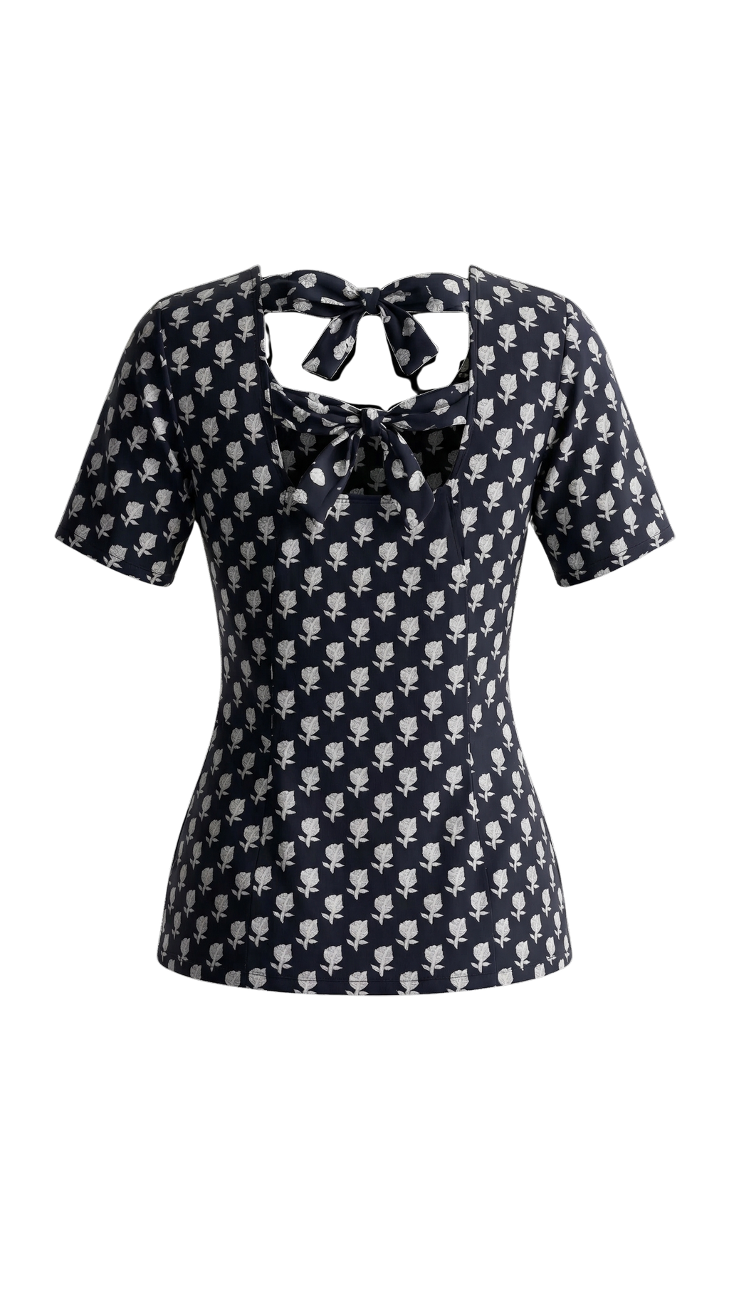 Back Tie Knote black kurti