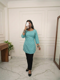 Corset light blue kurti