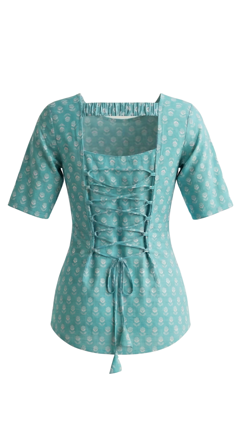 Corset light blue kurti