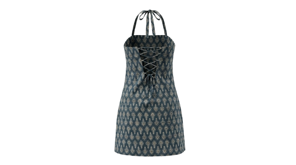 Halter neck kurti back