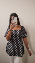 Back Tie Knot black kurti